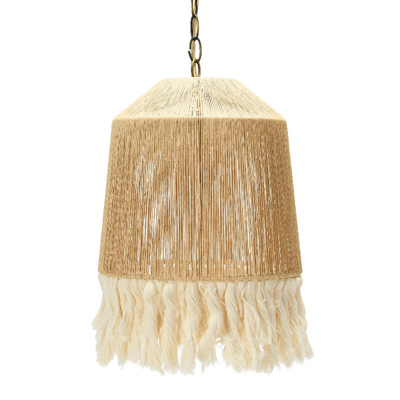 Ritta Creative Pendant Light Rope Shaded Fringe Metal Living Room