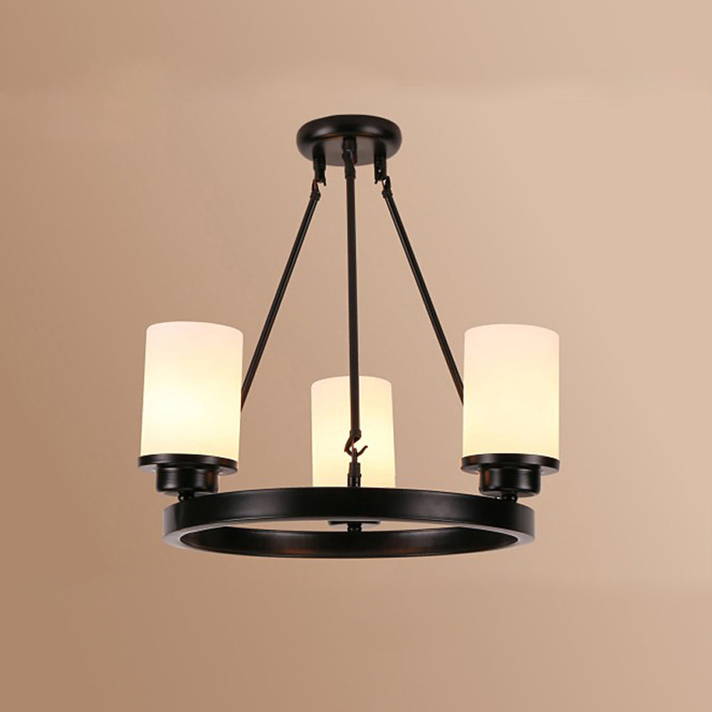 Alessio Retro Metal Glass Chandelier for Living Room