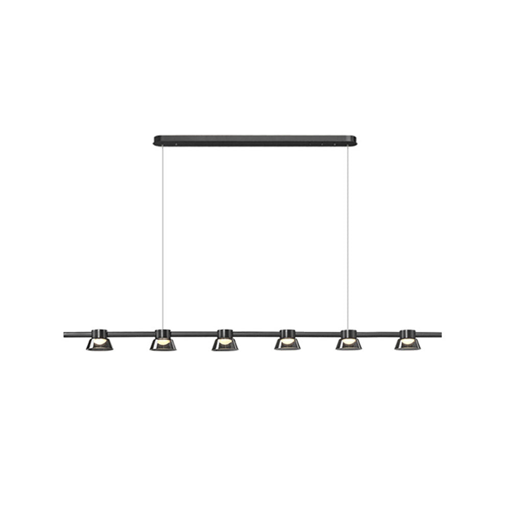 Evette Modern Linear Metal Pendant Light,Black