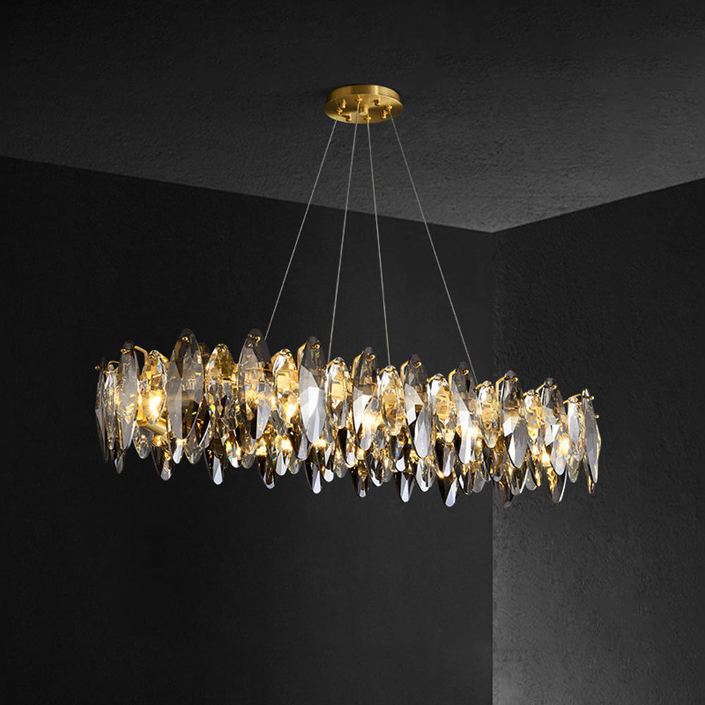 Marilyn Pendant Light Color Temperature Switchable, Copper & Crystal, Dia 90/120cm