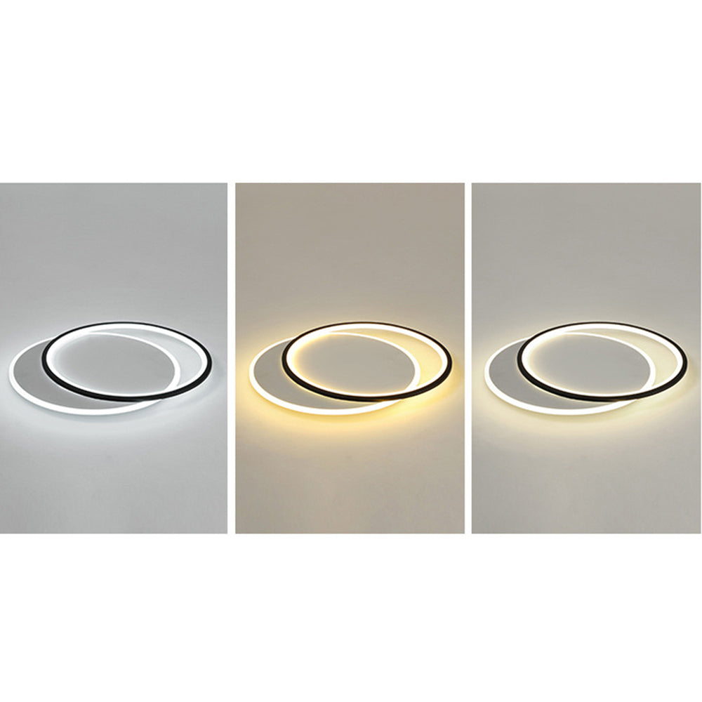 Quinn Modern Square Round Flush Mount Ceiling Light with