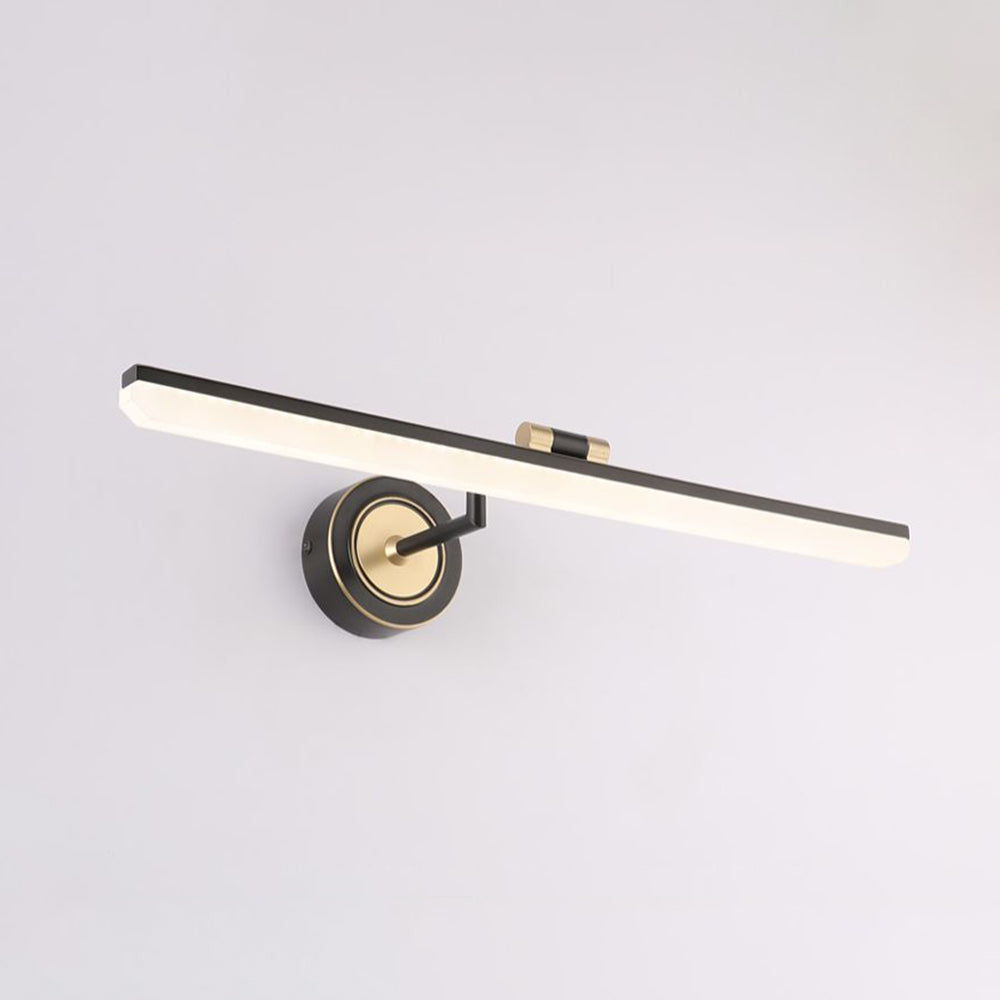 Leigh Vintage Linear Metal/Acrylic Wall Lamp, Black/Gold
