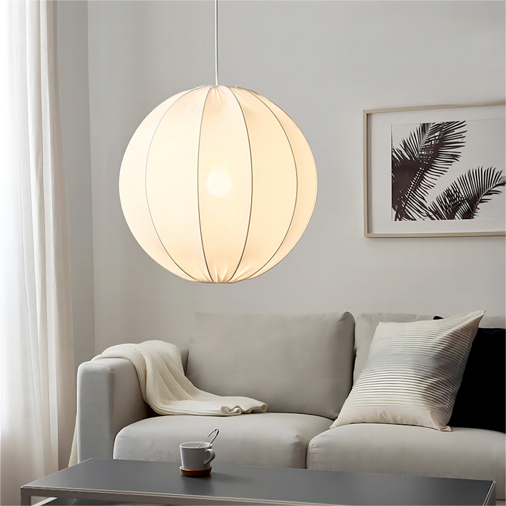 Renée Modern Minimalist Sphere Metal Fabric Pendant Light