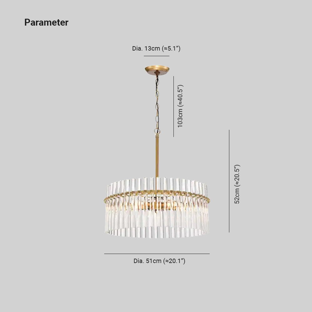 Marilyn Modern Ring LED Pendant Lights Clear Glass Brass Living Room/Badroom