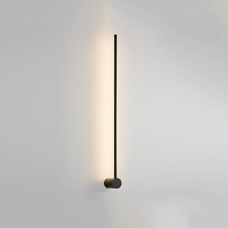 Edge Minimalist Rotatable Linear Outdoor Wall Lamp Black Corridor