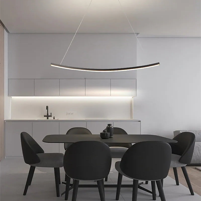 Louise Minimalist Linear Metal Pendant Light