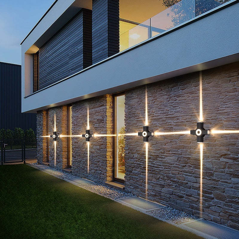 Orr Modern Waterproof Minimalist Cross Outdoor Wall Light,Garden/Corridor