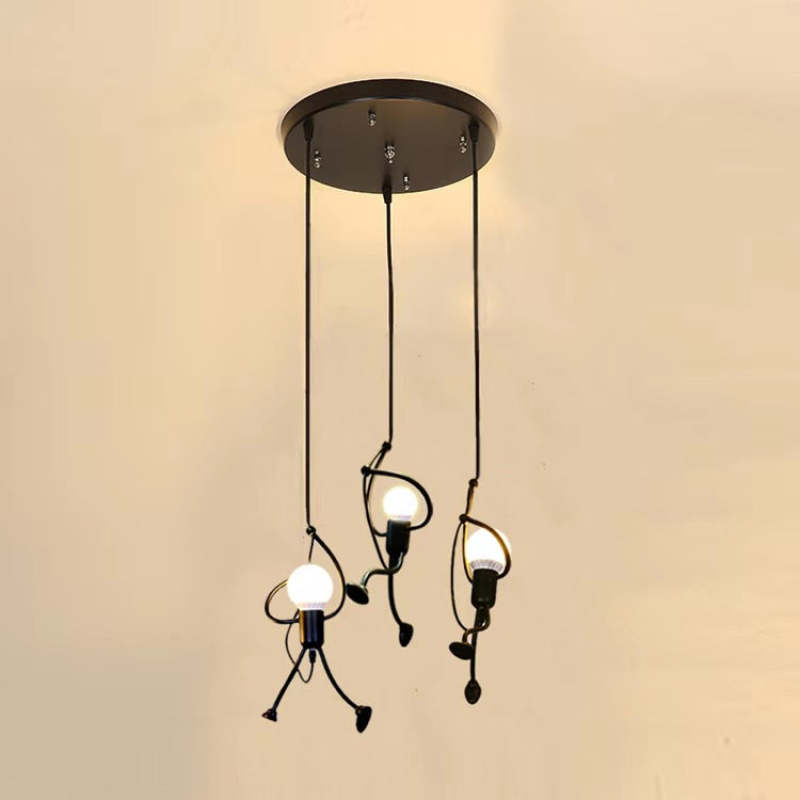 Salgado Retro Modern Iron Man Pendant Light Living Room