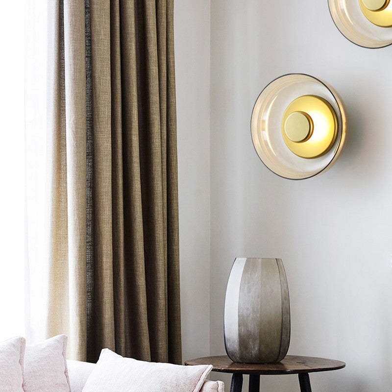 Hailie Decorative Round Bowl Glass Wall Lamp