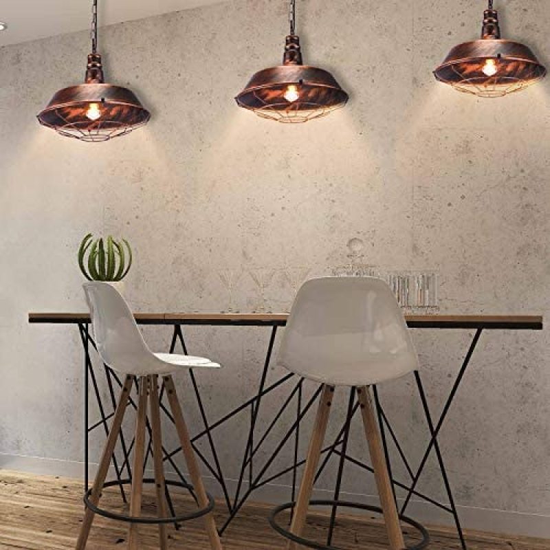 Alessio Rustic Black Industrial Pendant Light Shade Living Room