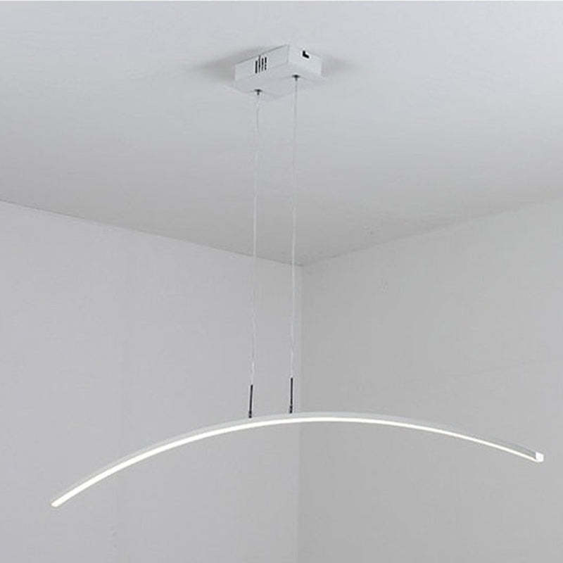 Edge Curved Linear Pendant Light for Dining Room