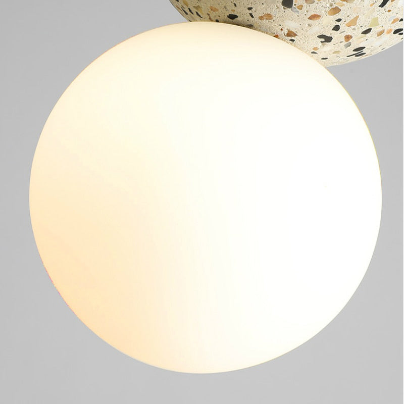 Valentina Single Globe Colorful Pendant Light, Dolomite, LED