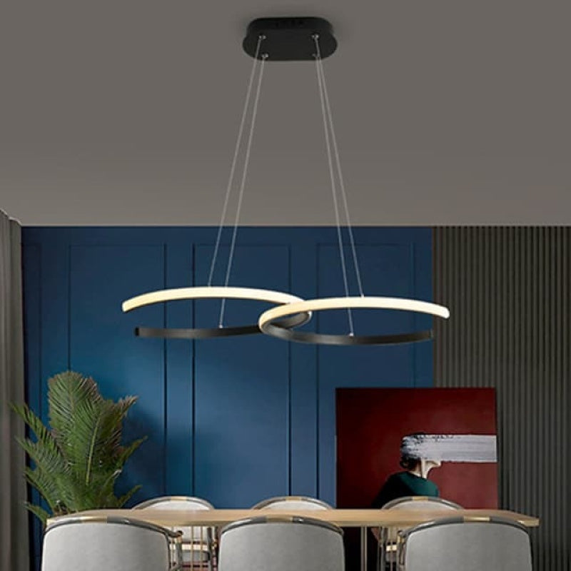 Louise Modern Minimalist Pendant Light, Double-C