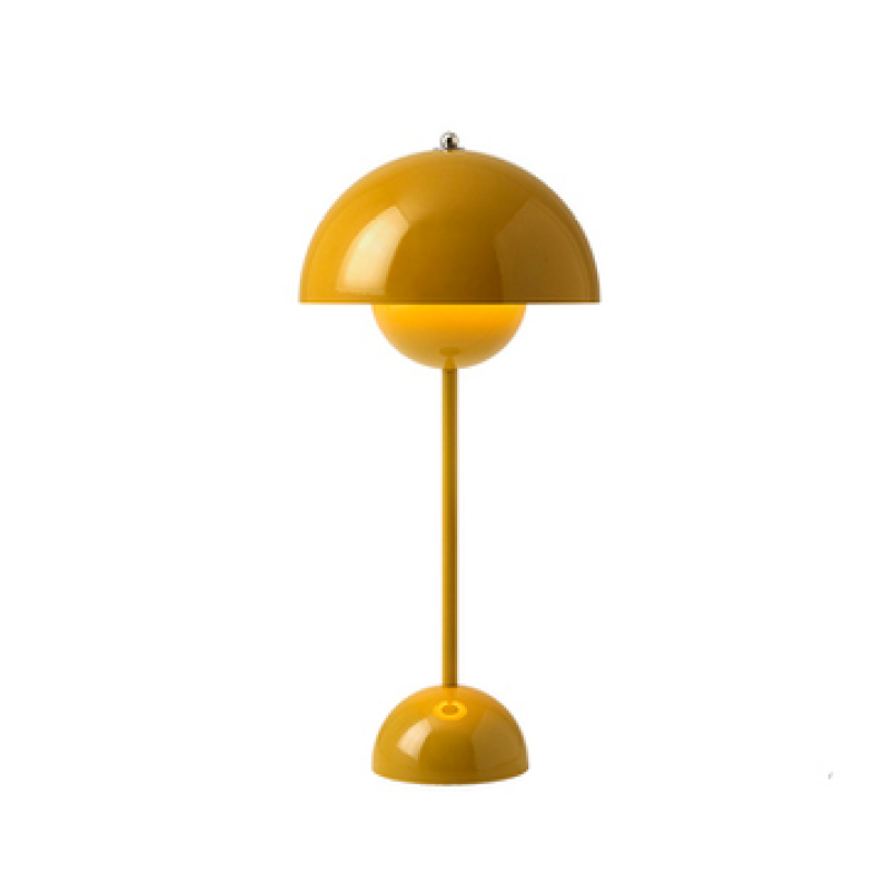 Morandi Mushroom Table Lamp, Rechargeable, Multi Colors, Metal