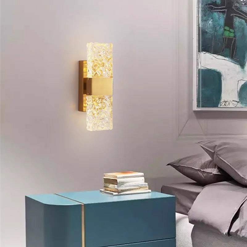 Kajetan Modern Rectangular Metal Wall Lamp, Gold