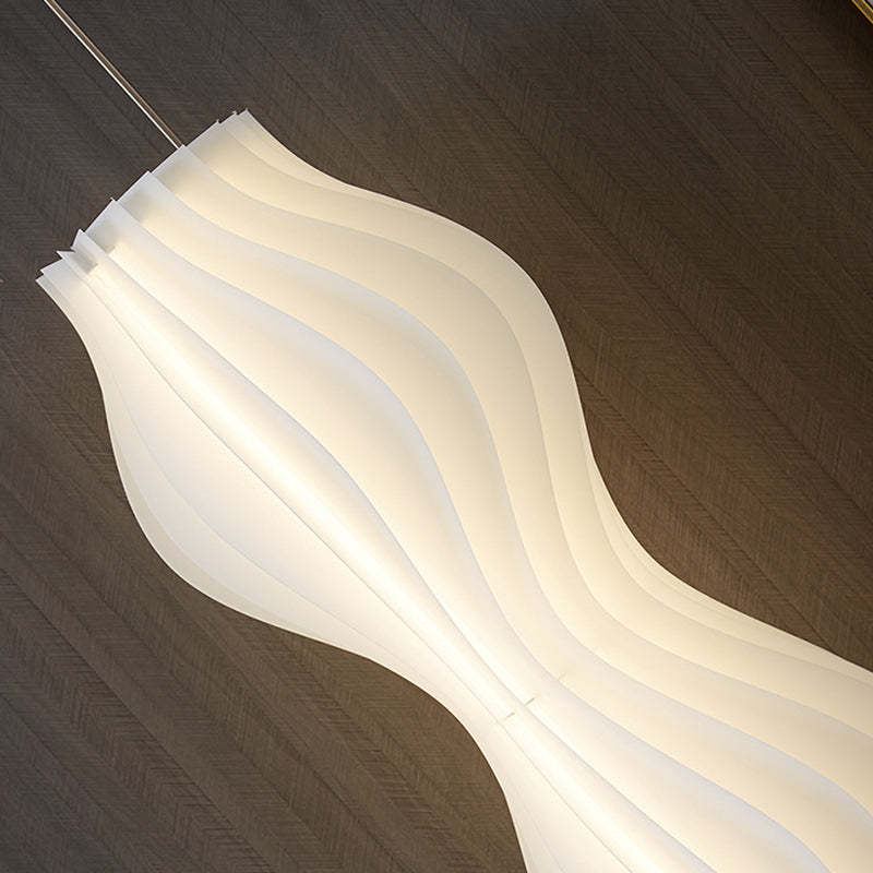 Salgado Artistic Pleated Acrylic Floor Lamp White