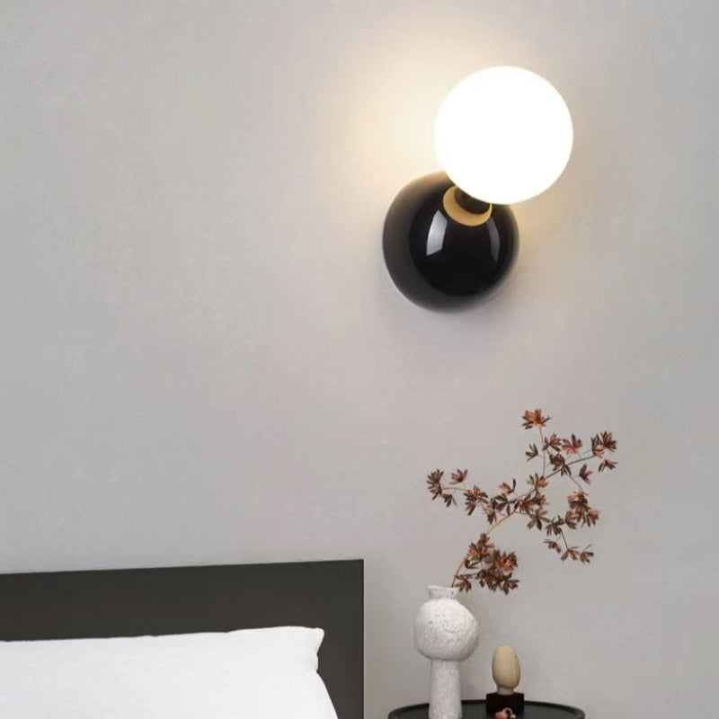 Valentina Modern LED Wall Lamp Black White Metal Living Room