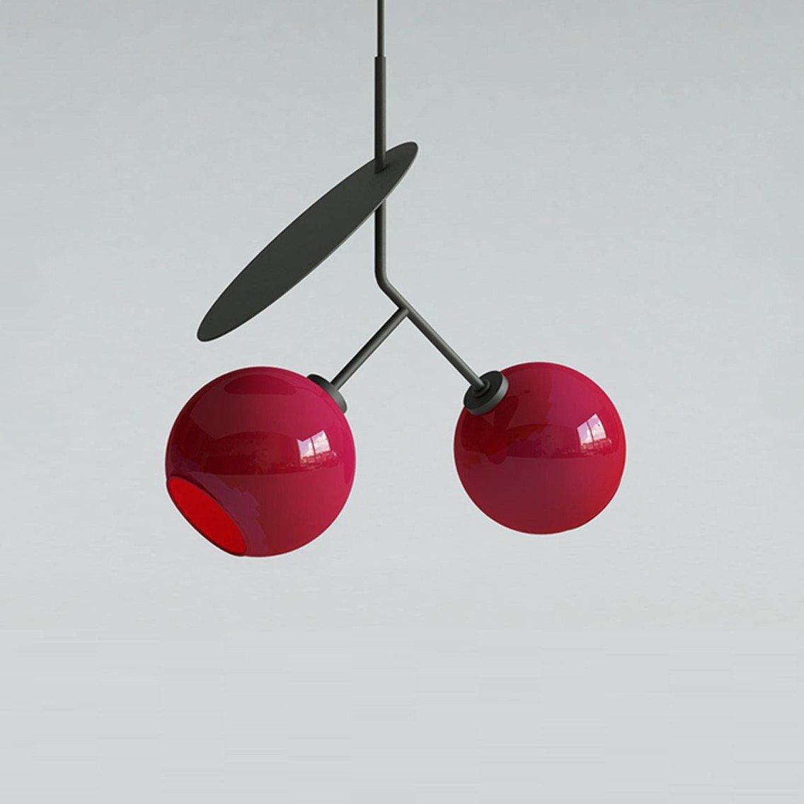Valentina Cherry Pendant Light, Metal & Glass, 3 Color