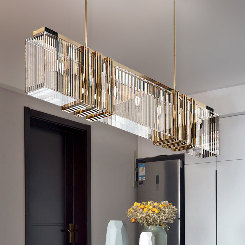 Kajetan Metal Pendant Light Luxury Rectangular Living Room