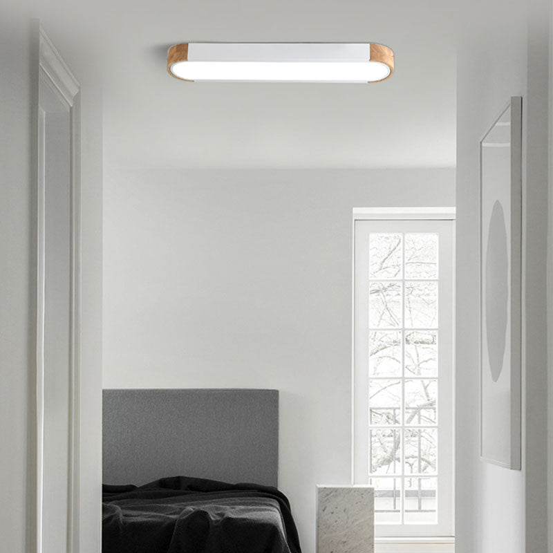 Morandi Modern Ceiling Light, Wood/Acrylic, Bedroom/Hallway