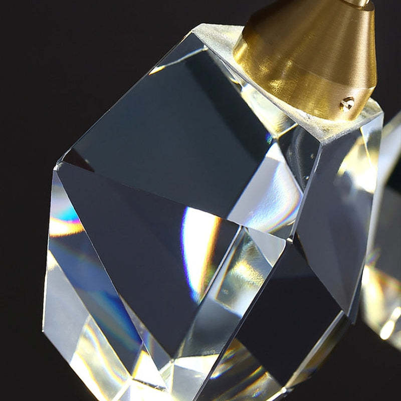 Kristy Moonshadow Crystal Pendant Light, Gold, Bedroom/Dining Room