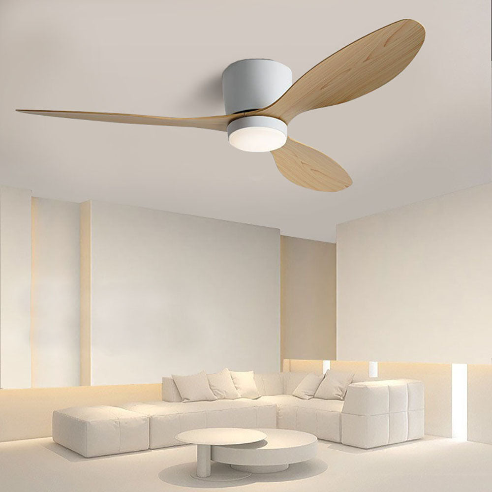 Walters Minimalist 3-Blade DC Ceiling Fan with Light, Black & White