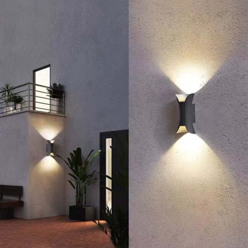 Orr Modern LED Outdoor Wall Light Gold/White Garden/Corridor