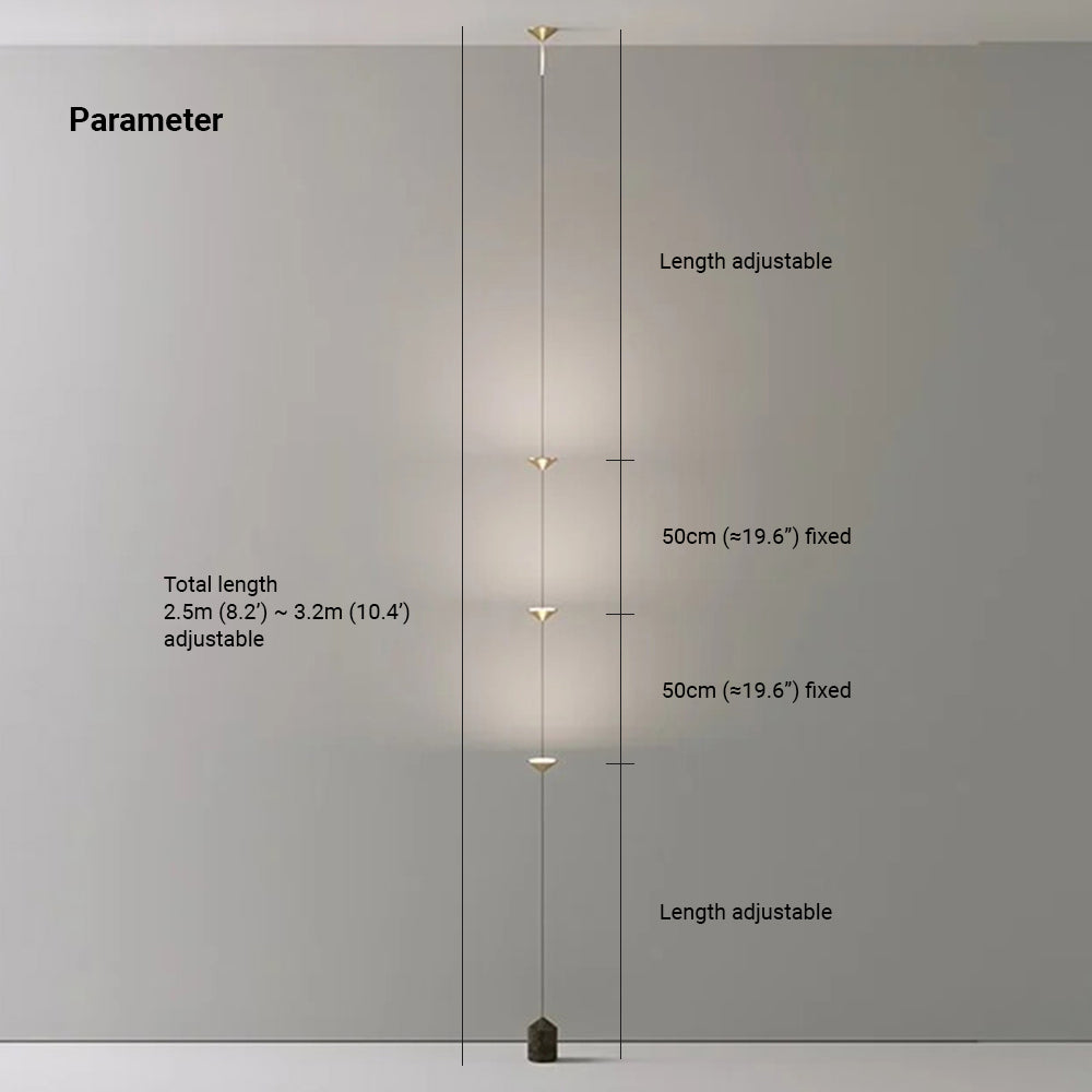 Edge Full-Length Minimalist Linear Floor Lamp, 8 Bulbs