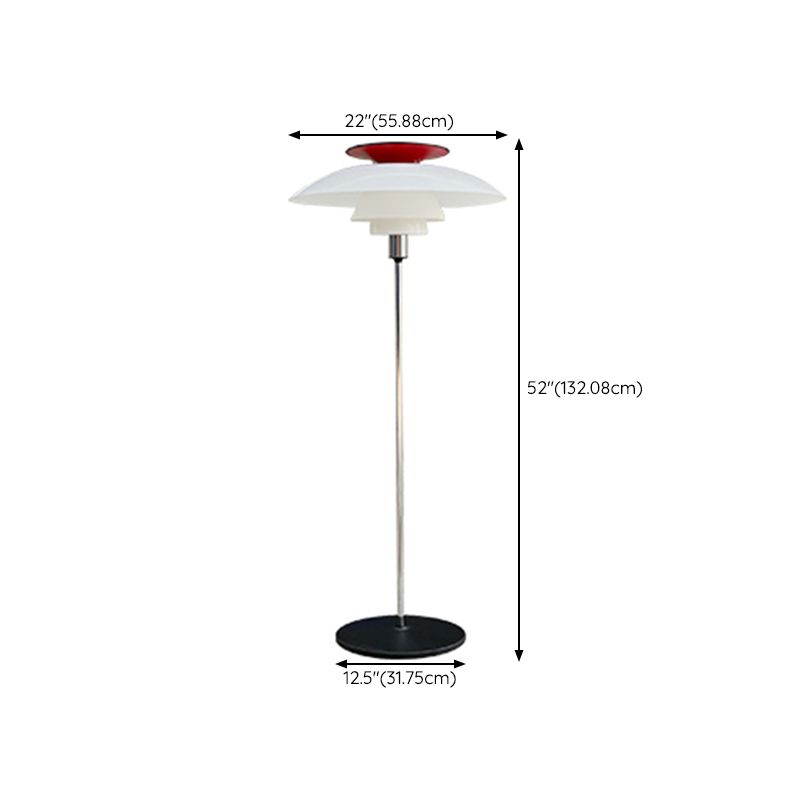 Salgado Modern Flying Saucer Metal Acrylic Floor Lamp