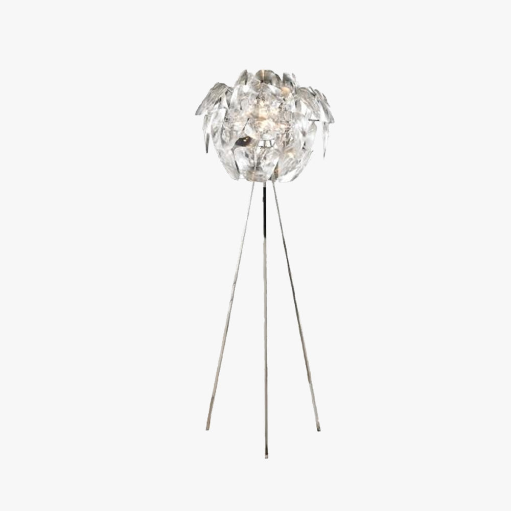 Bella Luxury Flower Metal/Acrylic Floor Lamp, Living Room