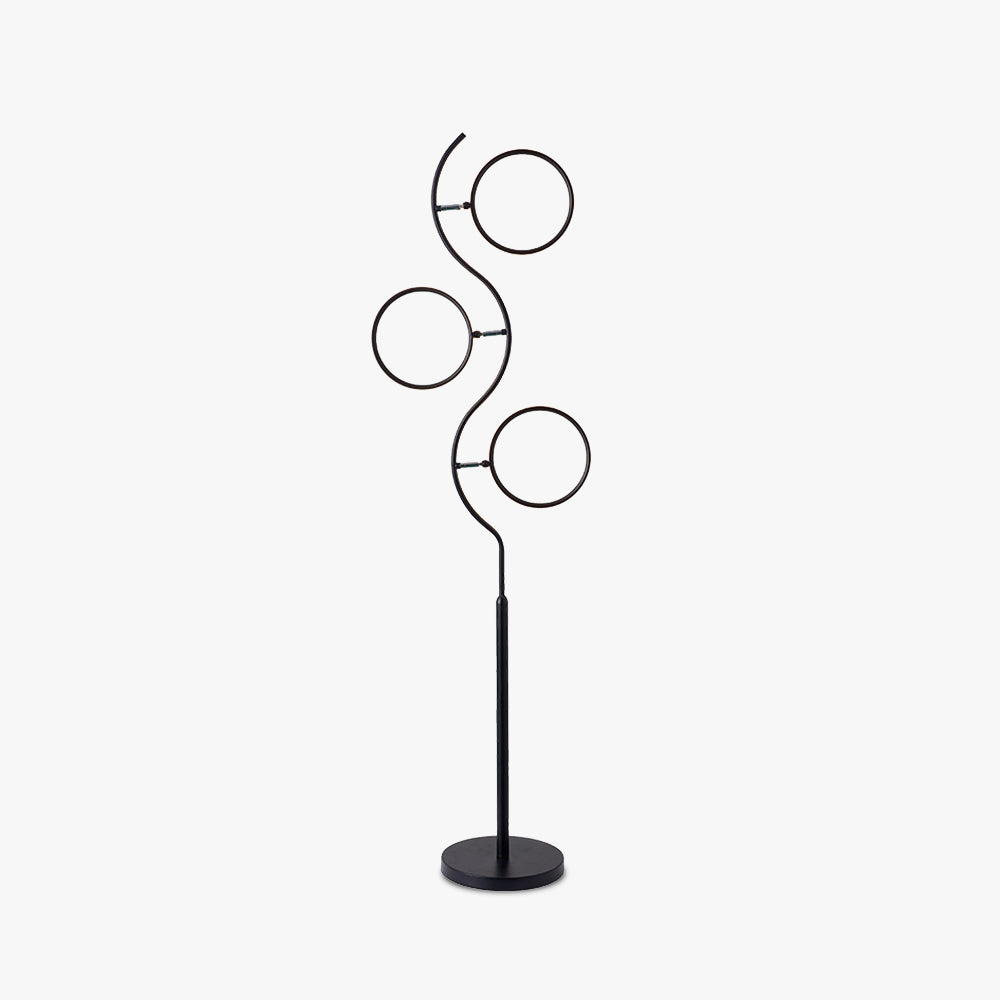 Louise Modern Nordic Curved Acrylic/Metal Floor lamp, Black