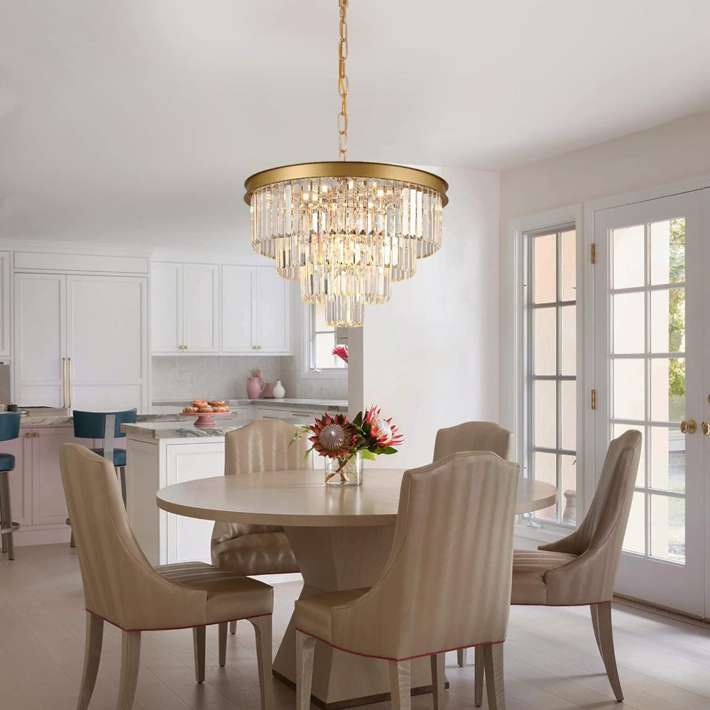 Marilyn Modern LED Decorative Luxury Pendant Light Crystal Metal Ring Bedroom Living Room