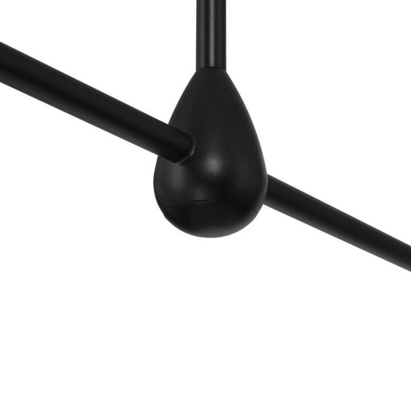 Alessio Modern LED Chandelier Black Metal Living Room Bedroom