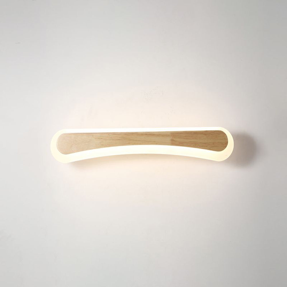 Ozawa Modern Rectangular/Arc Shape Wood/Metal Wall Lamp
