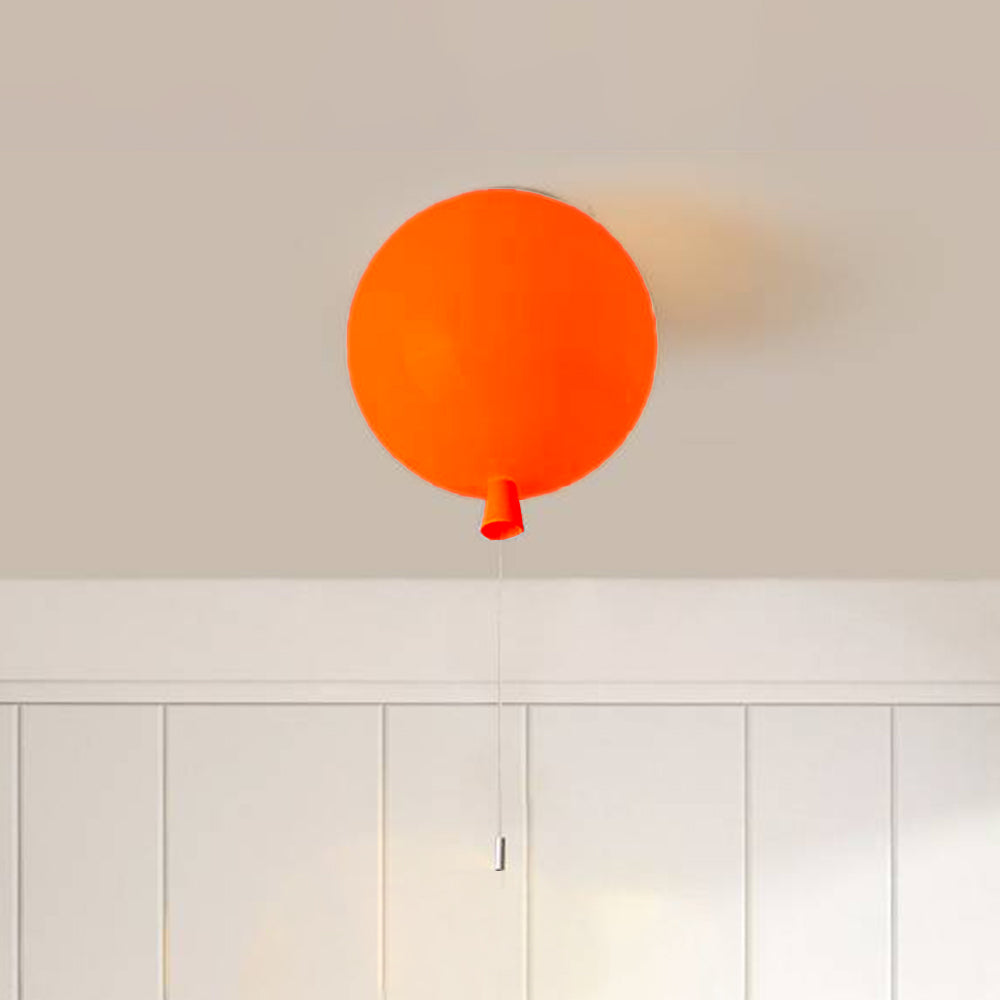 Fateh Glossiness Ceiling Light Balloon Flush Mount, Bedroom