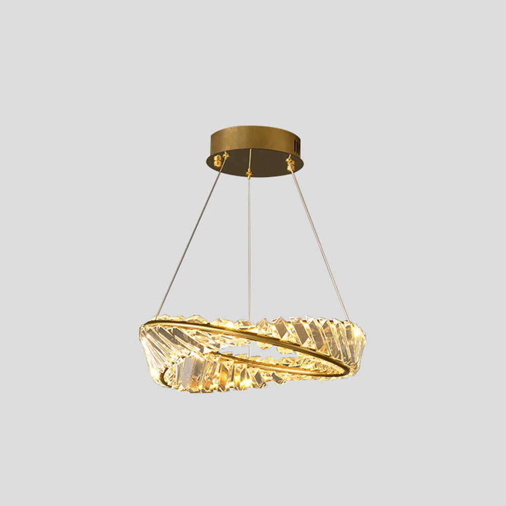Kirsten Modern Luxury Round Metal/Glass Chandelier, Gold